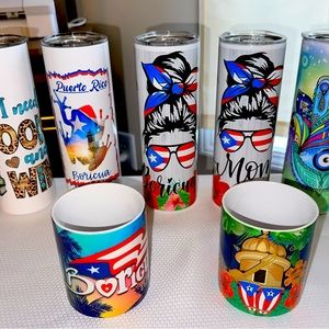Customized tumblers and mugs